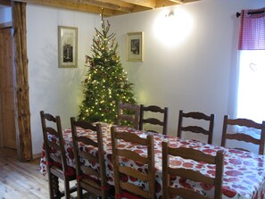Dining area at Christmas
