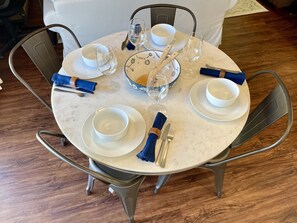 Enjoy a glass of wine along with dinner.