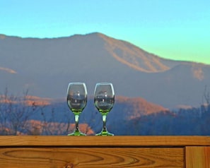 Mt LeConte sunset from the deck