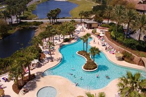 Luau Pool is salt-water and is widely accepted as the best pool in Sandestin Resort.