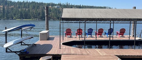 Relax on the large dock. Paddle boards included! 