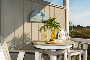 Relaxing on the deck