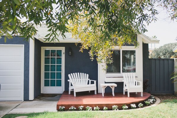 Front Porch with private yard