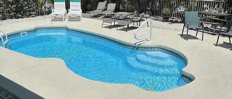 Private pool with new heater 