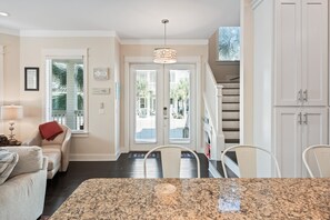 Open foyer into great room and kitchen 