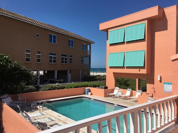 Balcony has a slight water view!