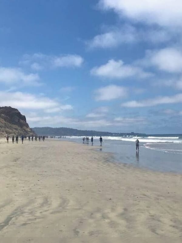 Walk across the street and past 5 houses and your are at the beach