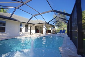 Pool area is full sun.
Pool photo taken at 8 AM.