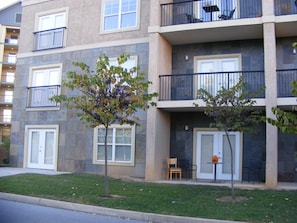 View of the outside of our 2nd floor corner condo