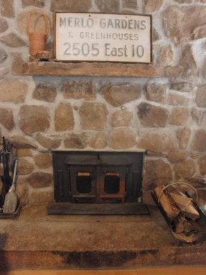 Great Room Fireplace made from stones taken from the property.