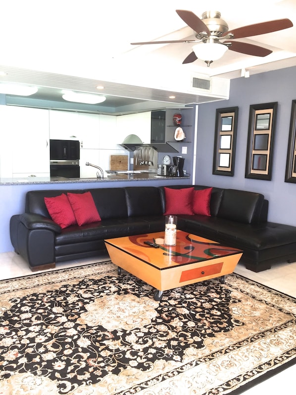 Living room with a wrap around view!