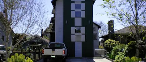 Parking designated area for this rental (left spot when facing the house)