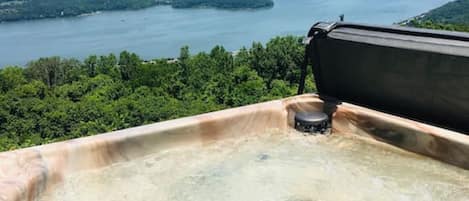 hot tub with view