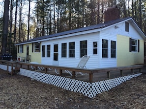 Enclosed screen porch and large deck