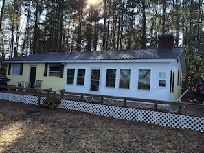 Front of cottage facing lake