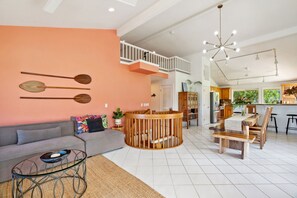 Living Room towards Dining Room and Kitchen (Upper Level)