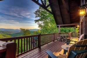 Enjoy the view from the upper level deck 