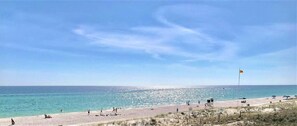 Another beautiful beach view, taken from the balcony 
