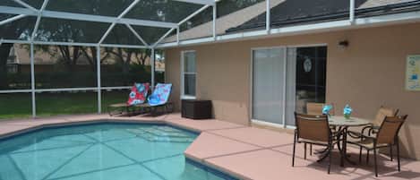 Enjoy your private heated pool, free WiFi and your own included BBQ grill