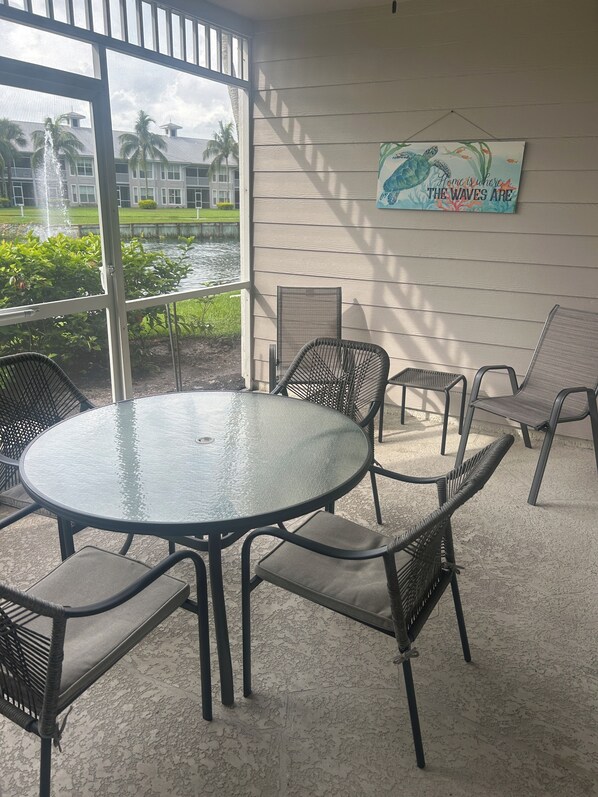 Lanai overlooking the lake