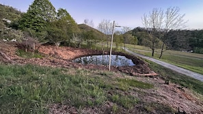 May 2025 - lower pond still has to be graded and reseeded.