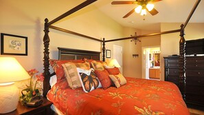 Quality furnishings, comfort and luxury await you in the master suite!