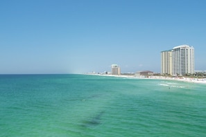 Postcard view of emerald waters of Navarre Beach - from the pier!