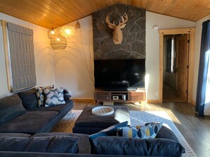 Gathering area with large screen TV