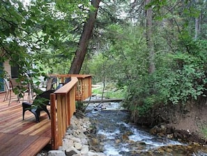The essence of a creek side cabin!