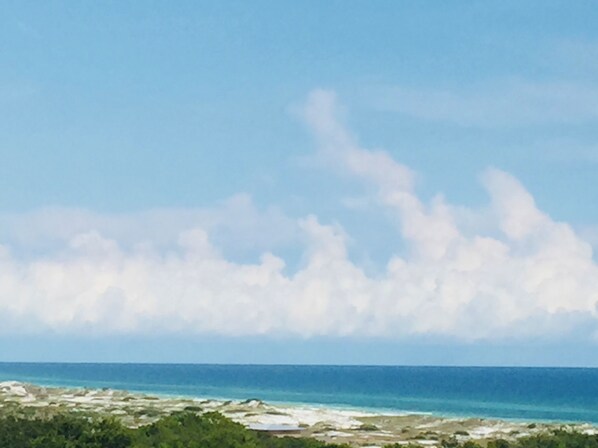 Gorgeous view of the Gulf from the Living area all the way to kitchen