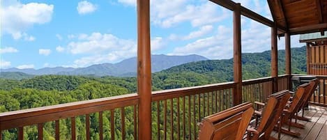 Breathtaking view from the main level deck.