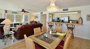 Kitchen was recently remodeled with new stainless steal appliances. 