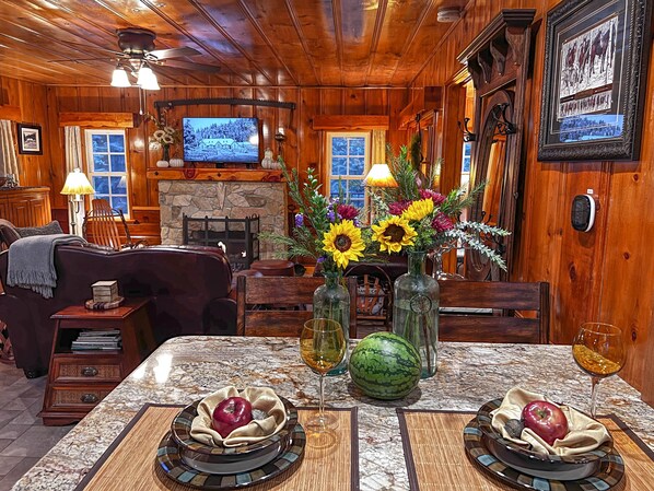 Historic Hershey Cabin, view from kitchen