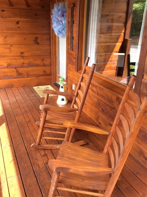 Re-stained Front Porch