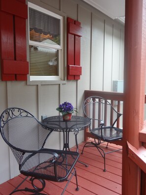 A great covered porch to relax on