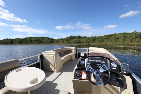 Pontoon Boat included with your stay!