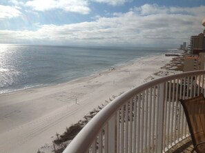 View of the white sandy beach and fantastic view of the Ocean