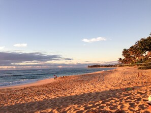 Another pic of your beach at sunset(not from the unit)