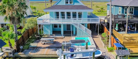 Aerial view of our back yard 