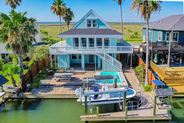 Aerial view of our back yard 