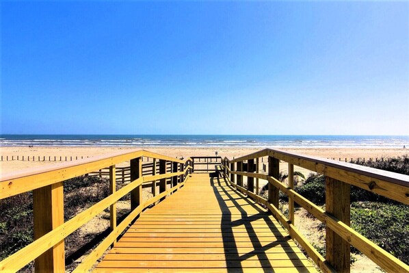 Your convenient boardwalk gateway to Port A Beach!!!