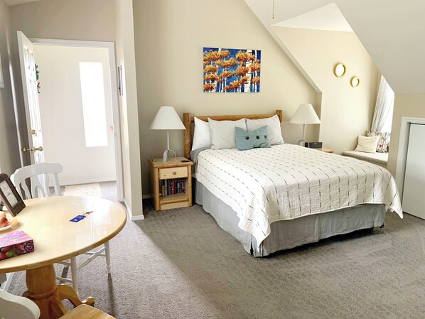 Queen Suite, our falls suite on the second floor of the guest house.