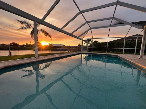 Sunset on the Salt Water Pool