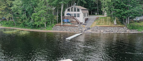 Private dock with swimming float