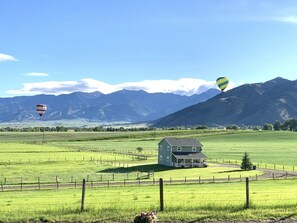 Enjoy the hot air balloons on summer mornings! This photo was taken 6/30/2021.