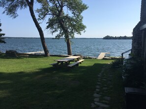 view of side yard from road