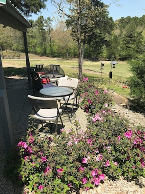 Azaleas in bloom at La Cabana patio