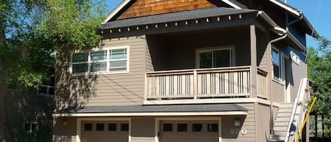 Our rental home.  Front balcony overlooks the street.