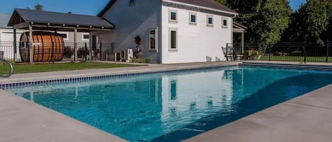 Bryant Barn sits on the edge of a beautiful pool, reserve now for next summer.