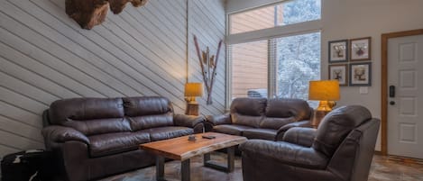 Full living room with amazing view of the Quicksilver Super Chair